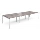 Adapt 1200mm Deep Sliding Top Triple Back to Back Bench Desk